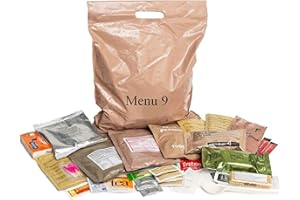 Z & N TRADING British Army 24 Hour Ration Pack - PD 06/22 - British Army MRE - Menu 9 - Military Ration Pack - Camping Food - Survival Food - Meals Ready To Eat