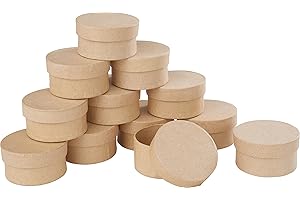 Boîtes en carton VBS « Rond », Naturel, 12 pc.