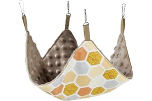 BORN2REST Hängematte für Chinchillas, Mäuse, Ratten, Kaninchen, Meerschweinchen, Kleintier, bequemes Bett, DREI Größen 45 und 30 und 20 Lauren Design (30cm x 30cm, Geometrisch)