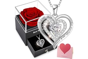 SWEETIME Eternal Rose Gifts,Red Preserved Flowers,Handmade Fresh Real Rose Girlfriend Wife Grandmother Birthday Gift for Mother's Day Valentine's Day Christmas Day Engagement Marriage Thanksgiving Anniversary