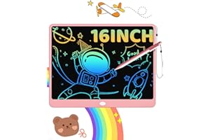 ORSEN Tavoletta Grafica LCD per Bambini 16 Pollici, Lavagna Cancellabile per Stimolare la Creatività, Lavagnetta Magica Regali di Compleanno Per 3 4 5 6 7 8 anni Ragazzi Ragazze (Rosa)