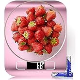 GeeRic Báscula de Cocina Digital de Acero Inoxidable,Balanza de Alimentos Multifuncional 22 lb/10 kg,Peso Cocina con Pantalla