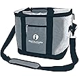 Red Suricata Collapsible Cooler Bag - Large Insulated Soft Cooler Bag for 50 Cans - Keeps Cool for 6 Hours - 30L Portable Cooler Bags Insulated – Soft Sided Travel Cooler (Heathered Dark Grey/Black)