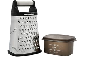 KitchenAid Czterostronna Tarka do Sera, Stal Nierdzewna, 16,5 × 13 × 26 cm