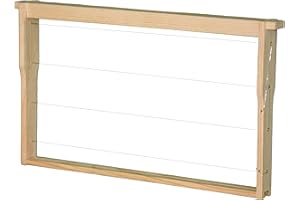 BIENEN SCHMIDT IMKEREI & IMKEREIBEDARF 30 Deutsch Normal Maß DNM Rähmchen / Rahmen MODIFIZIERT mit Hoffmann Seiten aus LINDENHOLZ fertig montiert waagerechte Drahtung, Europa- Qualität, mit Edelstahldraht und Messingösen 394 x 223 mm
