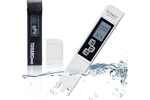 YUFFQOPC TDS Messgerät 3 In 1 EC/TEMP/TDS Digital Wassertester TDS Wasserqualität Tester Trinkwasser Wassertest, Mikrosiemens Messgerät PPM Messgerät Wasser, TDS Messgerät für Trinkwasser Pool Aquarium Teich
