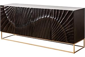 Invicta Interior Massives Sideboard Scorpion 177cm Mangoholz aufwendige 3D Schnitzereien Kommode Wohnzimmerschrank Anrichte