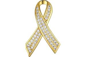 U7 Broche Ruban Plaqué Or Jaune/Platiné avec Zircon Cubique Blanc/Rose Pins Épingle Bijoux Femme Fille Accessoire de Vêtement