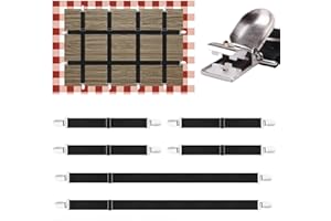 CALKKRER Calkrer 6 mollette per tovaglia da tavolo all'aperto, cinghie nascoste regolabili, per lenzuola, materasso o divano.