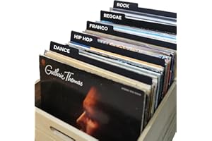 MAYRECORDS Divisores de discos de vinilo de 12 pulgadas, color negro, reutilizables, para tarjetas, pestañas de plástico de doble cara, separadores de álbumes de vinilo LP para caja de álbum y organización de