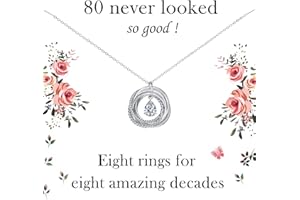 VOSAP 30th 40th 50th 60th 70th Birthday Gifts for Women, Best Friend Birthday Gifts, Sterling Silver Chain Necklace Jewellery 30th 40th 50th 60th 70th Birthday Gifts for Her Daughter Mum Sister