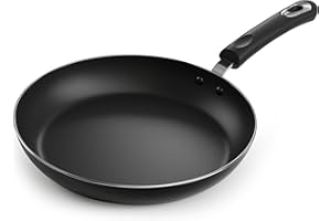 KICHLY Large Nonstick Induction Frying pan - Multipurpose All cooktop Pan for Home Kitchen or Restaurant, Scratch Resistant, Bakelite Handles (28cm, 11 inch, Black, 1 Piece)