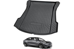RUIYA Tesla Model 3 Tapis de Coffre 2017-2023 - Tesla Model 3 3D - Protection de Coffre - Imperméable et antidérapant - pour Tesla Model 3 - Accessoire pour 2023 2022 2021 2020