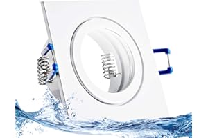 ‎TRENDLIGHTS24 trendlights24 Mare Decken Einbaustrahler IP44-5er Set ultra flach 35 mm LED Spots 5W dimmbar 230V Neutralweiß 4000K - Weiß - Badezimmer außen