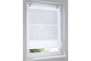 KUTTI Rollos & More Kessy Bessy roleta rzymska biała - z przelotkami - ok. 100 * 140 cm