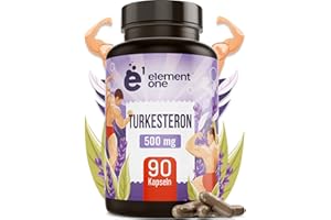 ‎E1 ELEMENT ONE Turkesterone 500mg - 90 Kapseln - 10:1 Formel - 90 Tage Vorrat - Natürliches Turkesteron aus Ajuga Turkestanica Extrakt - Vegan