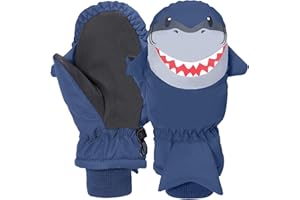 7-Mi Kid and Baby Easy on Wrap Mittens Winter Warm Sport Ski Gloves for 3-7 Years Old