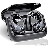 Aptkdoe Cuffie Bluetooth Sport, Auricolari Bluetooth 5.3 HiFi Stereo, Chiamata ENC HD Mic, 75 Ore Cuffie Wireless Display LED