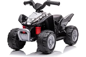 Mini Quad elettrico per bambini con Licenza Ufficiale Honda TRX250X 6V di Mondial Toys ATV con Luci a LED e Suoni integrati Nero