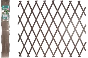 HERSIG - Celosias para Terraza Exterior - Celosia PVC Color Marron (100x200cm) - Celosia Extensible - Decoracion Jardin Exterior - Celosias Decorativas Resistentes