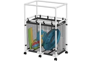 Pool Fellows Panier de rangement en plastique pour piscine, support pour nouilles, jouets, flotteurs, serviettes, organisateur en maille pour équipements de natation, style professionnel basique