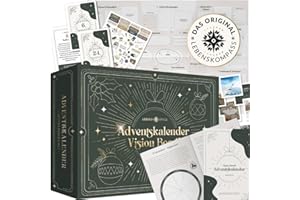 ‎LEBENSKOMPASS Lebenskompass® Adventskalender 2025 Vision Board - Erreiche Deine Ziele in 2026 - Achtsames Workbook mit wertvollen Aufgaben - Geschenk für die Adventszeit mit Bildern, Sprüchen und Stickern