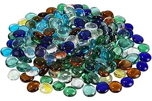 ZOUNIN 900g pierres de verre en verre transparent, Pépites de Verre Multicolores, Décoration Pierres de Verre, Billes en Verre Pierres Décoratives Mosaïque, pour Vases, Décorations de Table, Fêtes, Mariages