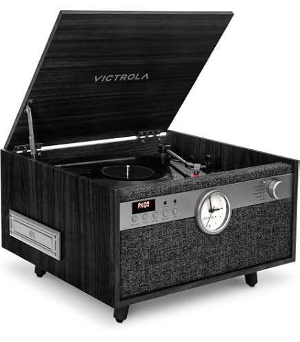 Supporto Per Vinili Victrola VA-65-ESP – Porta Dischi Da Tavolo In Legno Espresso – Capacità 25 LP - 2
