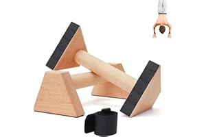 ‎MOFIZAREX Liegestützgriffe 2 Push Up Bars Holz Parallettes gelenkschonende Liegestützgriffe Calisthenics Equipment Fitnessgeräte für Zuhause & Outdoor, Liegestützstange aus Massivholz