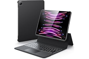 ESR Ascend for iPad Keyboard Case, iPad Pro 12.9 (2022/2021/2020/2018) Case Keyboard, Magnetic Detachable Case, Fully Adjustable Portrait/Landscape Stand, Black