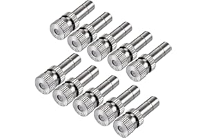 ATOPLEE 10pcs latón bajo presión de nebulización boquillas de enfriamiento Sistema de humidificación pulverizador (0,7 mm)