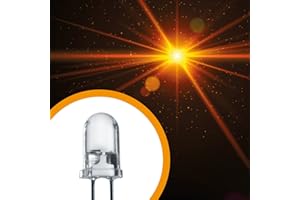 Lumetheus LED Diodes électroluminescentes 5mm couleur Orange Ultra-lumineux 25.000 mcd 100 pièces 2-3V 2 Pin LEDs Ampoule Diode à souder