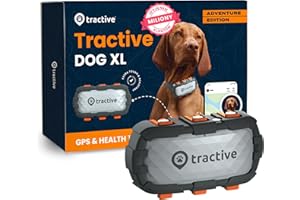 ‎TRACTIVE Tractive GPS XL Adventure — Lokalizator dla psa, Obudowa z włókna szklanego odporna na ugryzienia, Do miesiąca działania baterii, Śledzenie pozycji w czasie rzeczywistym na całym świecie