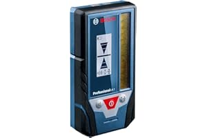 Bosch Professional Receptor de Láser LR 7 (para láser rojo y verde, 2 pilas AAA, alcance: 5-50 m, estuche)