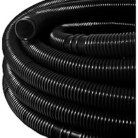 Wiltec 30m - 38mm - Solarschlauch schwarz mit Muffe für Pool 190g/m - Made in Europe