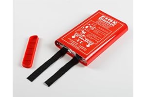 NATIONWIDE - FIRE SPECIALISTS Nationwide Fire Specialists Hard Case CE Marked Fire Blanket - Fire Retardent Emergency Safety Blanket - Ideal For Home, Kitchen, Fireplace, Caravan, Garage, Office, Warehouse, Grill - (1.2 m x 1.2 m)