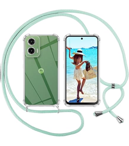 Funda Con Cuerda Para Motorola Moto G85 - Funda De TPU Suave Con Ranura Para Tarjetas Y Correa Ajustable
