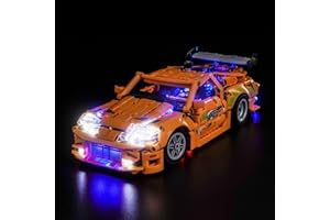 BRICKBLING Set di luci LED compatibile con Lego Fast and Furious Toyota Supra MK4 (senza modello) Set di illuminazione decorativa compatibile con Lego 42204 Fast and Furious Toyota Supra MK4 Giocattolo creativo