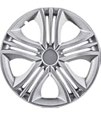 Farad Copricerchi Universali Bicolor 15 Pollici - Set Da 4 Con Inserti Arancioni Intercambiabili - Made In Italy