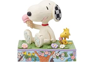ENESCO Peanuts by Jim Shore Snoopy and Woodstock Ice Cream Figurine