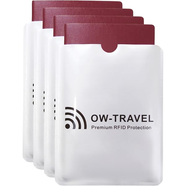 WallTrust RFID NFC Blocking Sleeve Set for Credit Cards and Passport, 12 Pack Fashion