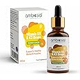 Ambrosial Vitamin D3 K2 Drops - Liquid Supplement for Adults & Kids, Mango Flavor, High Strength, 500 IU Vitamin D3, 50 mcg Vitamin K2, Gluten Free, Vitamin D Drops, for Immune System Vitamins- 30 ml