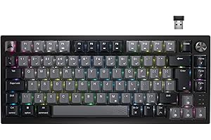 Corsair K65 PLUS WIRELESS 75% RGB Mechanical Gaming Keyboard – Pre-Lubricated MLX Red Linear Switches – PBT Dye-Sub Keycaps – iCUE Compatible – PC, PS5, PS4, Xbox – QWERTY UK – Black/Grey