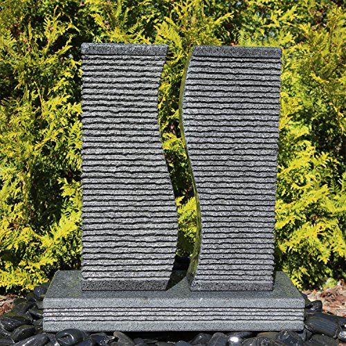 CLGarden Granit Springbrunnen SB5 2 Säulen Brunnen komplettes Set - 5