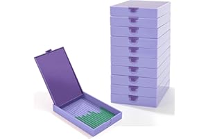 Cateared Trabricks, 2-in-1 Stackable Diamond Art Trays with Lids, Diamond Art Storage Box, Diamond Painting Trays for Confetti Painting, Box Package (Light Violet, Large)