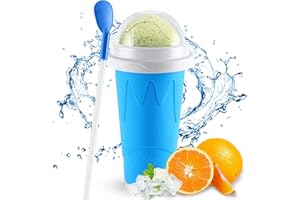 NWOHNEN Slushie Cup Slushy Maker Eis Cup Silica Cup Pinch Cup Sommer Cooler Smoothies Cup Double Layer Squeeze Cup Slush Maker Cup Smoothie Cup (Blau)