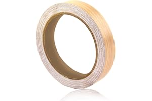 TIRYNS Melamine Edge Tape, 18mm*10m Wood Style Self-Adhesive PVC Edge Banding Trim Decorators Ironing Pre-Glued Edging Strip Easy DIY Application for Shelf Table Door Furniture Cabinet Kitchen Restoration