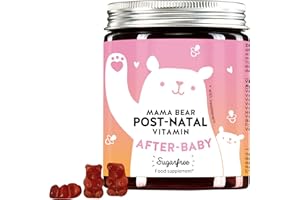 Highly dosed Post-Natal Complex for Breastfeeding - with folic Acid, Iron, zinc, Selenium - High-Dose Complex for Breastfeeding - Gummy Bears (60 Pieces) - Bears With Benefits Mama Bear Postnatal