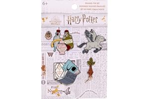 Loungefly Zestaw emaliowanych przypinek z Harrym Potterem - Harry Potter - Emaliowane przypinki Harry Potter - Wyłącznie w serwisie Amazon - Urocza broszka kolekcjonerska - do plecaków i toreb -