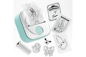 Phomemo Q02 Mini Stampante Portatile, Mini Stampante Adesivi per Studio, Appunti, Foto, Diari, Stampante Termica Tascabile Compatibile con iOS e Android, Verde